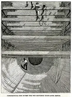 Sewers: Construction of the Southern High Level Sewer, London 1861