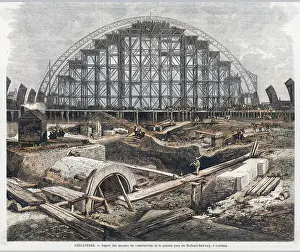 Construction of St. Pancras Station 1868
