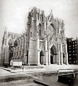 Patricks: Construction of St Patrick's Cathedral New York, 1880s