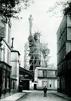 Scaffolding: Construction of the Statue of Liberty, Paris