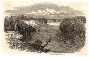 Temporary: Construction of a suspension bridge at the Niagara