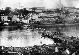 Construct: Construction of a temporary bridge over Neman River in Grodn