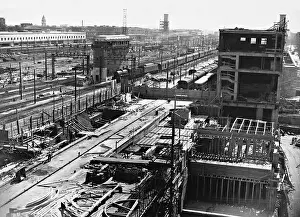 Termini: Construction of the Termini train station in Rome, 1940