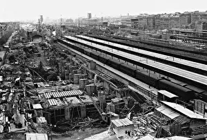 Termini: Construction of the Termini train station in Rome, 1940