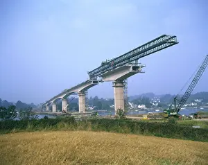 Torridge: Construction of Torridge Bridge near Bideford, Devon