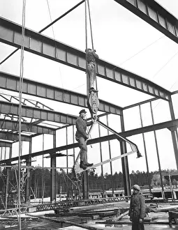 Volkswagen: Construction of the VW factory in Fallersleben, 1938