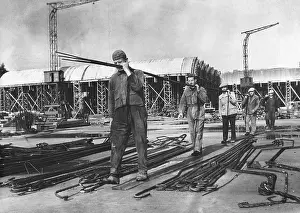 Volkswagen: Construction of the VW factory in Fallersleben