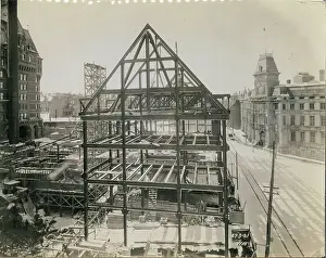 Enlargement: Construction work, Chateau Frontenac, Quebec City