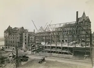 Enlargement: Construction work, Chateau Frontenac, Quebec City