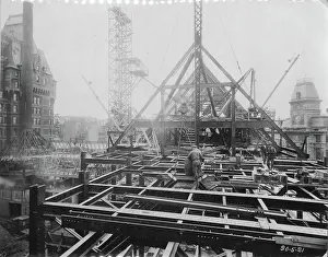 Enlargement: Construction work, Chateau Frontenac, Quebec City
