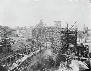 Enlargement: Construction work, Chateau Frontenac, Quebec City