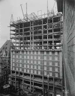 Enlargement: Construction work, Chateau Frontenac, Quebec City