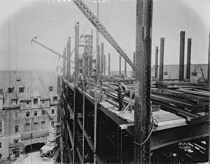 Enlargement: Construction work, Chateau Frontenac, Quebec City