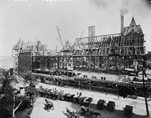 Enlargement: Construction work, Chateau Frontenac, Quebec City