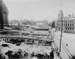 Enlargement: Construction work, Chateau Frontenac, Quebec City