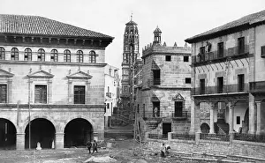 Montjuic: Construction work on the occasion of the World Exhibition in
