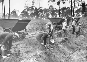 Preparatory: Construction work on the Olympic grounds in Berlin, 1933