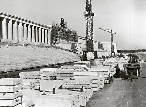 Zeppelinwiese: Construction work on the premises of the convention of the N