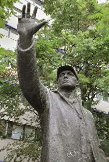 Construction worker statue, Berlin, Germany