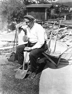Vocation: Construction worker taking a cigar break