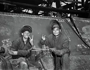 Welders: construction - workers - welders - occupations - 1940s
