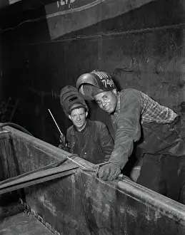 Welders: construction - workers - welding - occupations - 1940s