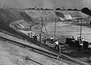 Avus: Construction works at the Avus, 1936