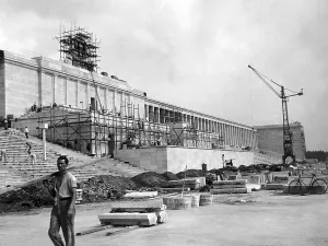 Scaffolding: Construction of the Zeppelinhaupttribuene - grandstand