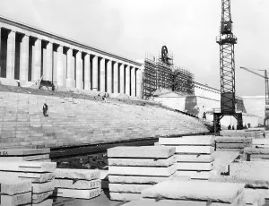 Scaffolding: Construction of the Zeppelinhaupttribuene - grandstand