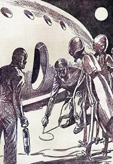 Mary Evans (colourised): CONTACT WITH GANYMEDE