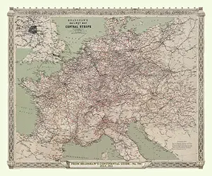 Bradshaw: Continental Railway Map of Central Europe