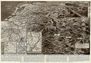 Belfort: Contour map of Western Front by G. H. Davis