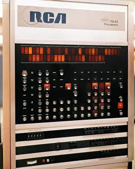 Processor: Detail of Control Panel on Rca 70 45 Processor