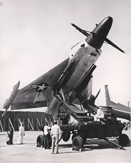 Transporter: Convair XFY-1 on its mobile transporter
