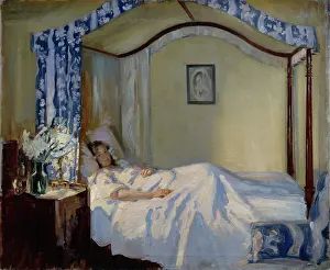 Glehn: The Convalescent ' girl in bed