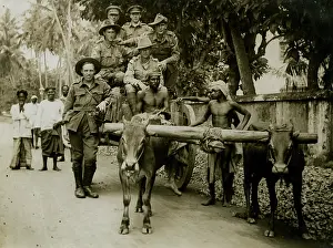 Joyride: Convalescent wounded Australian soldiers, Colombo, WW1