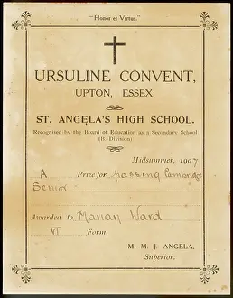 Bookplate: CONVENT SCHOOL PRIZE