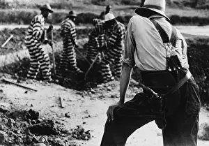 Jails: Convict chain gang and prison guard in Oglethorpe ?