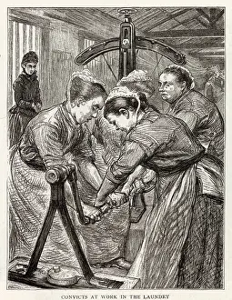 Oct20: Convicts at work in a laundry 1889