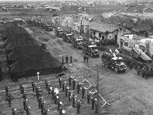 Repatriation: Convoy carrying former Chinese POWs leaving Ascom