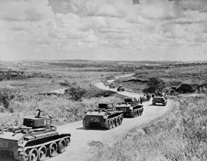 Bsloclcgr: Convoy of Soviet (Russian) tanks in Romania during