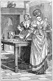 Pies: Cook preparing mince pies for Christmas