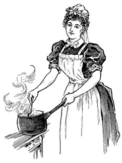 Stirring: COOK STIRRING PAN