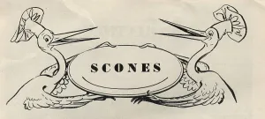 Scones: Cookery Books - 1953, Scones, caption, illustration