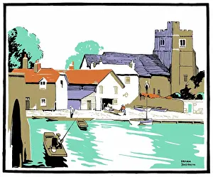 Sherwin: Cookham Church and river