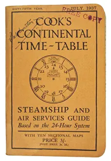 COOK'S TIMETABLE 1937