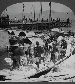Unskilled: Coolies - labour - docks - Hong Kong
