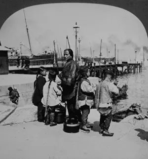 Unskilled: Coolies - labour - docks - Hong Kong