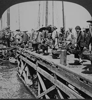 Unskilled: Coolies - labour - docks - Hong Kong