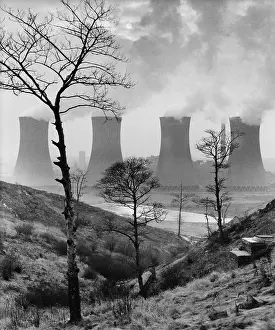 Cooling: Cooling Towers of a Power Plant - Agecroft, Manchester 1966